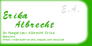 erika albrecht business card